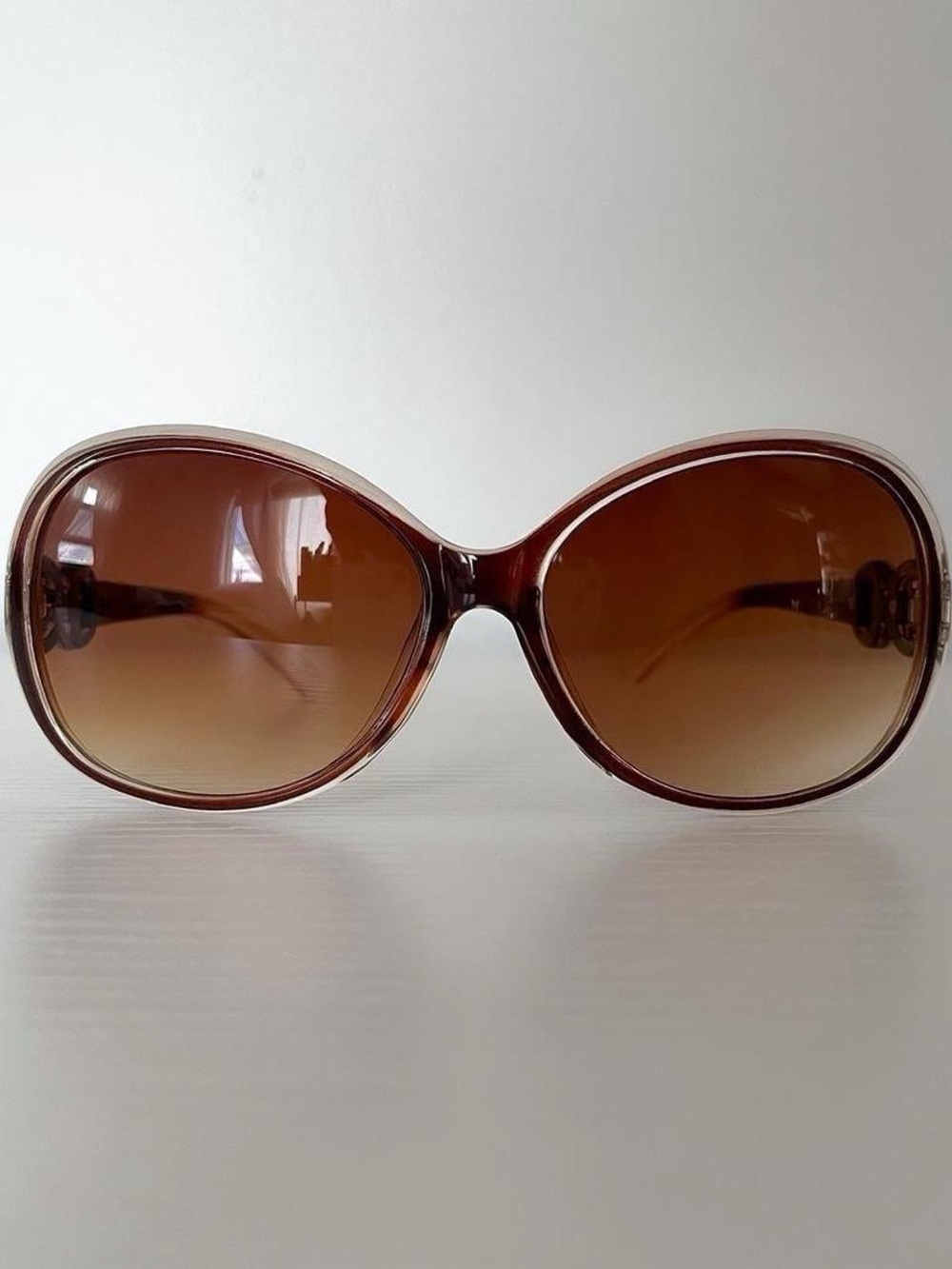 Women's Oversized Brown Gradient Sunglass Shades